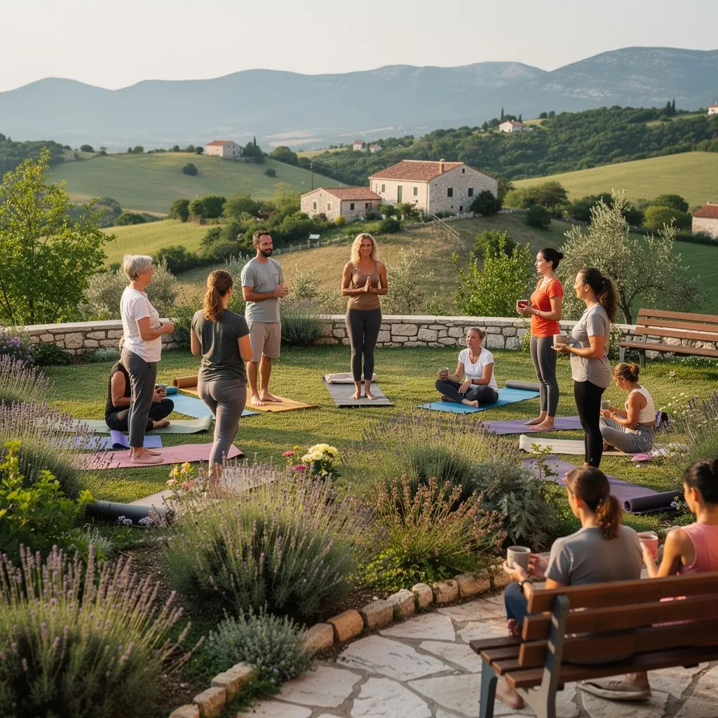 Mješavina suhog bilja i cvijeća u staklenoj posudi na stolu.